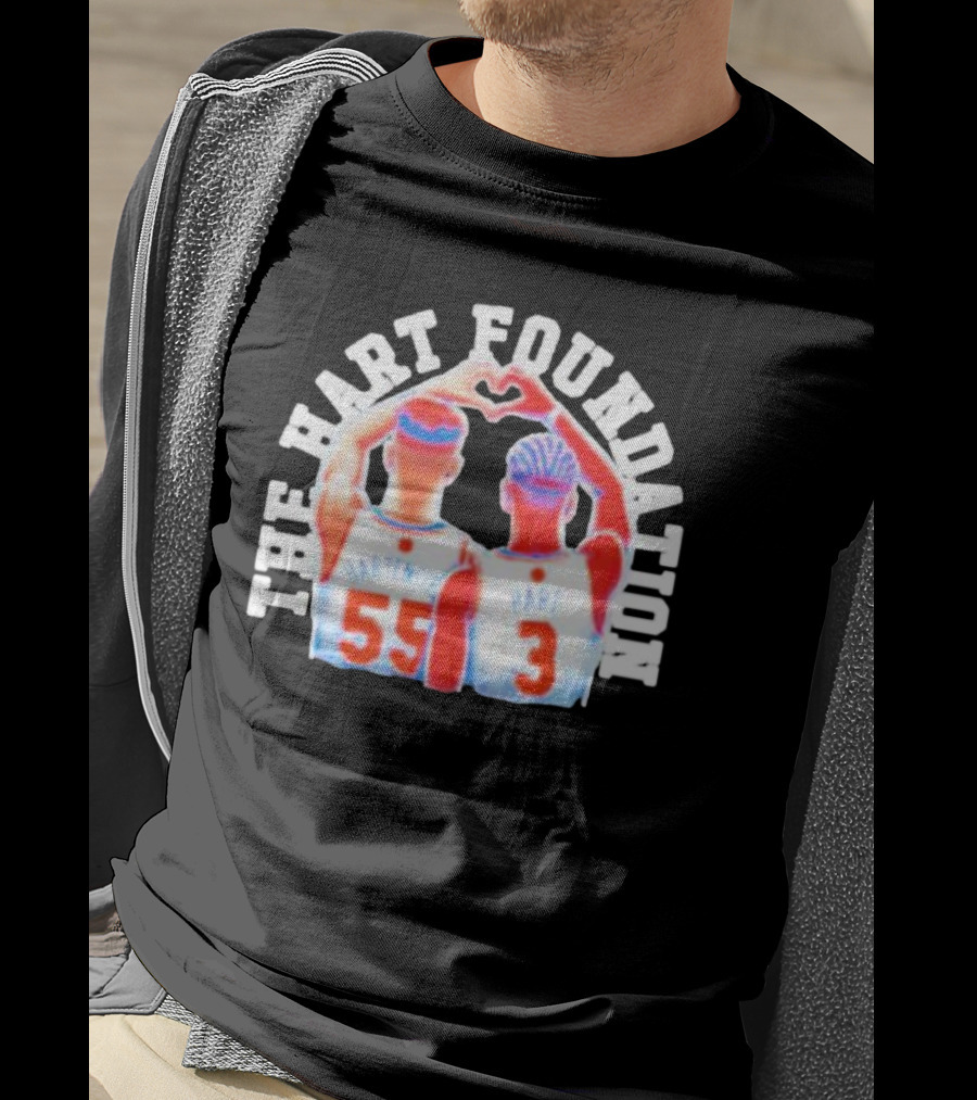 The Hart Foundation Hart Hartenstein 55 Heart 3 T-Shirt