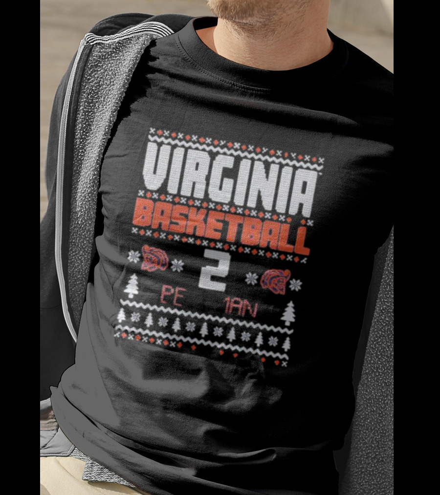 Virginia Basketball Reece Beekman 2 Pe 1an Winter Holiday T-Shirt