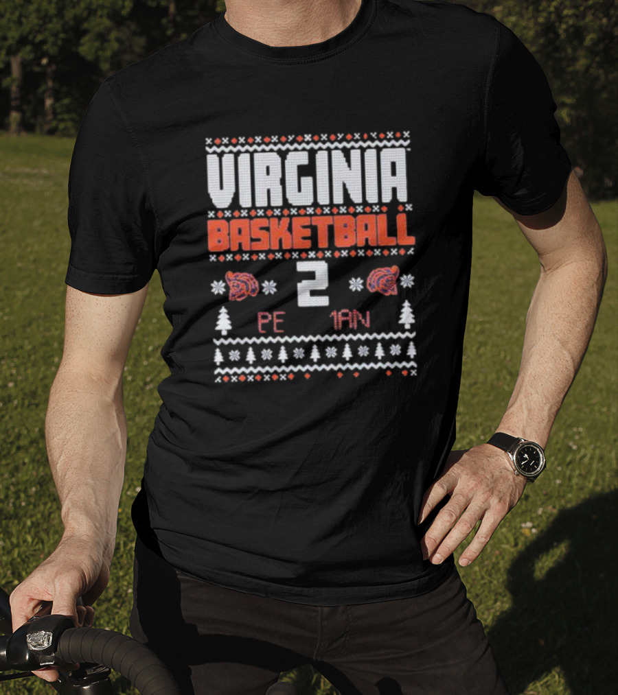 Virginia Basketball Reece Beekman 2 Pe 1an Winter Holiday T-Shirt