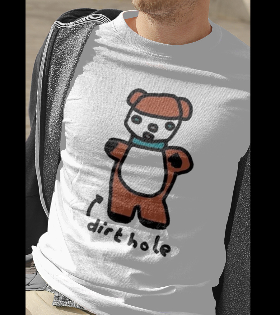 Zoebread Dirthole Bear Drawing T-Shirt