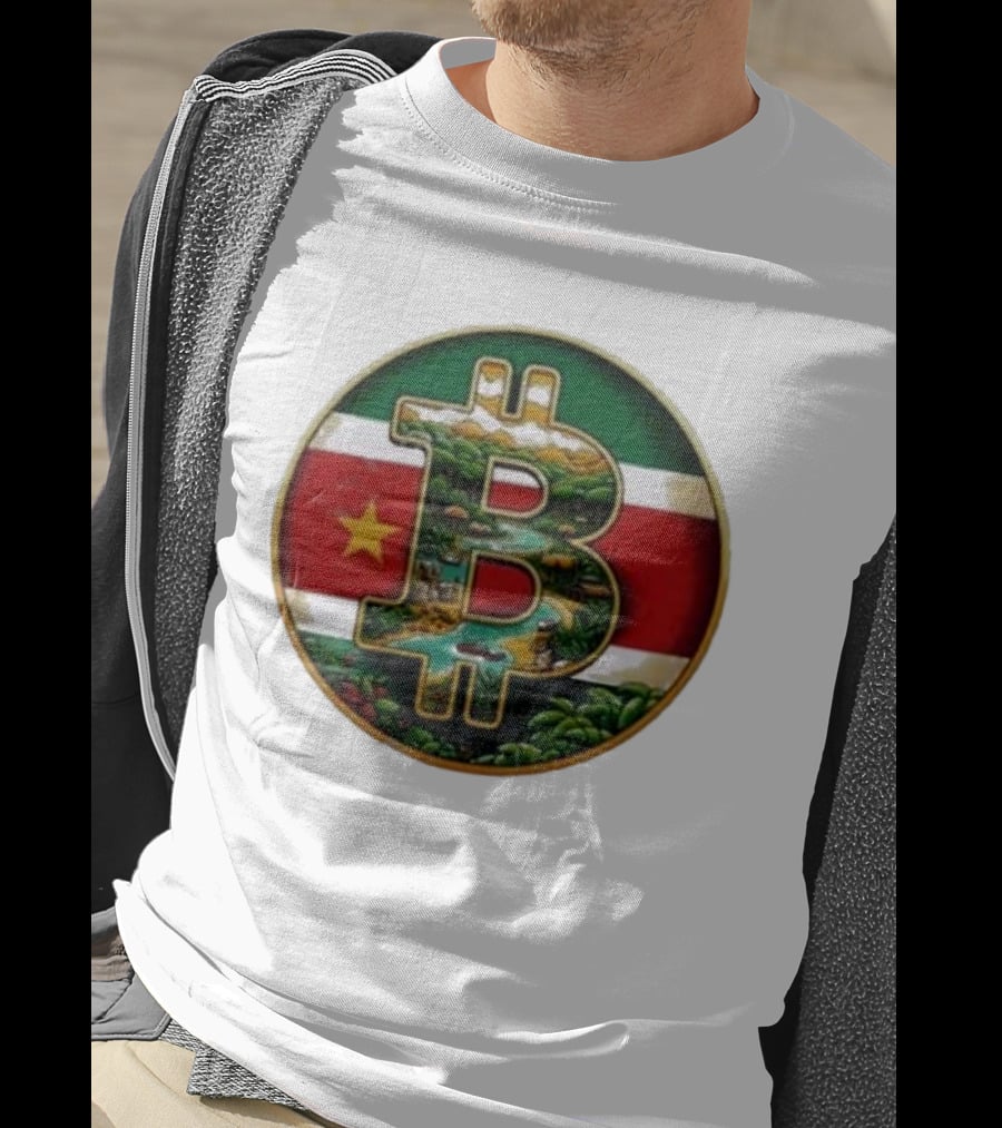 Bitcoin Suriname B Van Hool Flag Icon Circle T-Shirt
