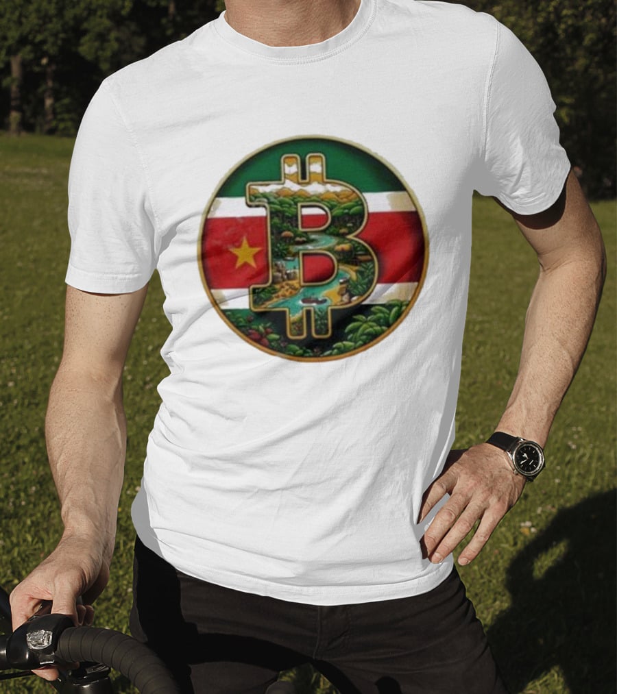 Bitcoin Suriname B Van Hool Flag Icon Circle T-Shirt