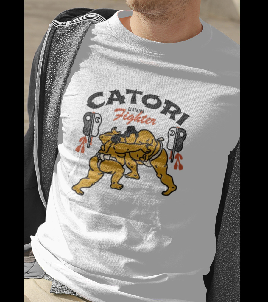 Catori Clothing Fighter Sumo Wrestlers Embrace T-Shirt