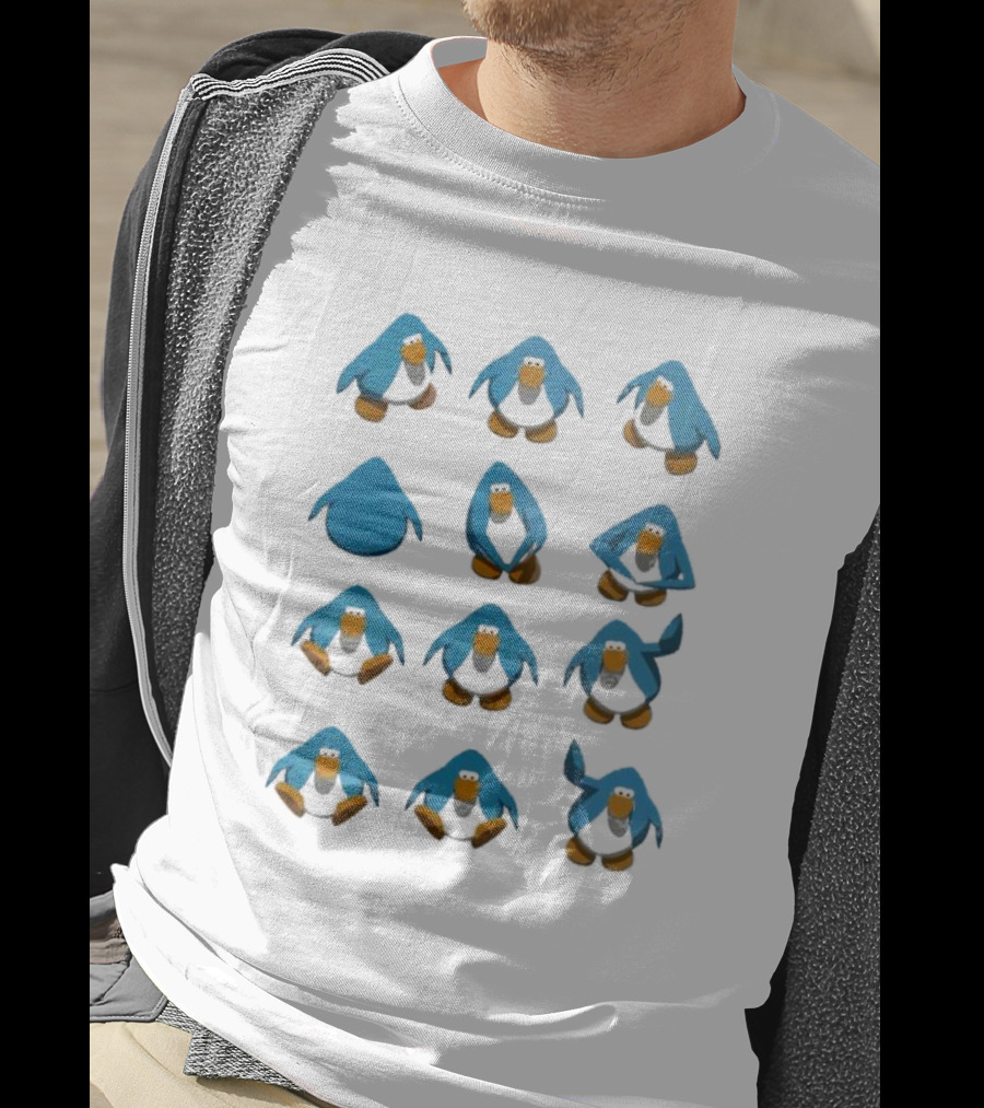 Club Penguin Blue Penguin Dance Moves Compilation T-Shirt