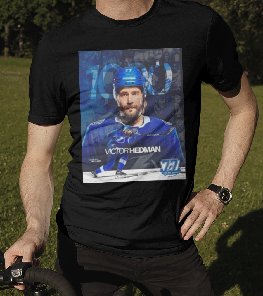 Victor Hedman 1000 NHL Games Milestone T-Shirt