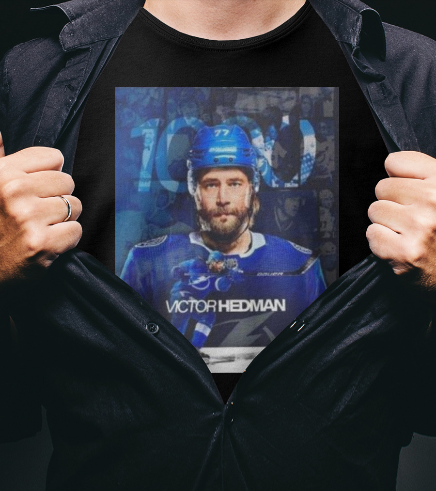 Victor Hedman 1000 NHL Games Milestone T-Shirt