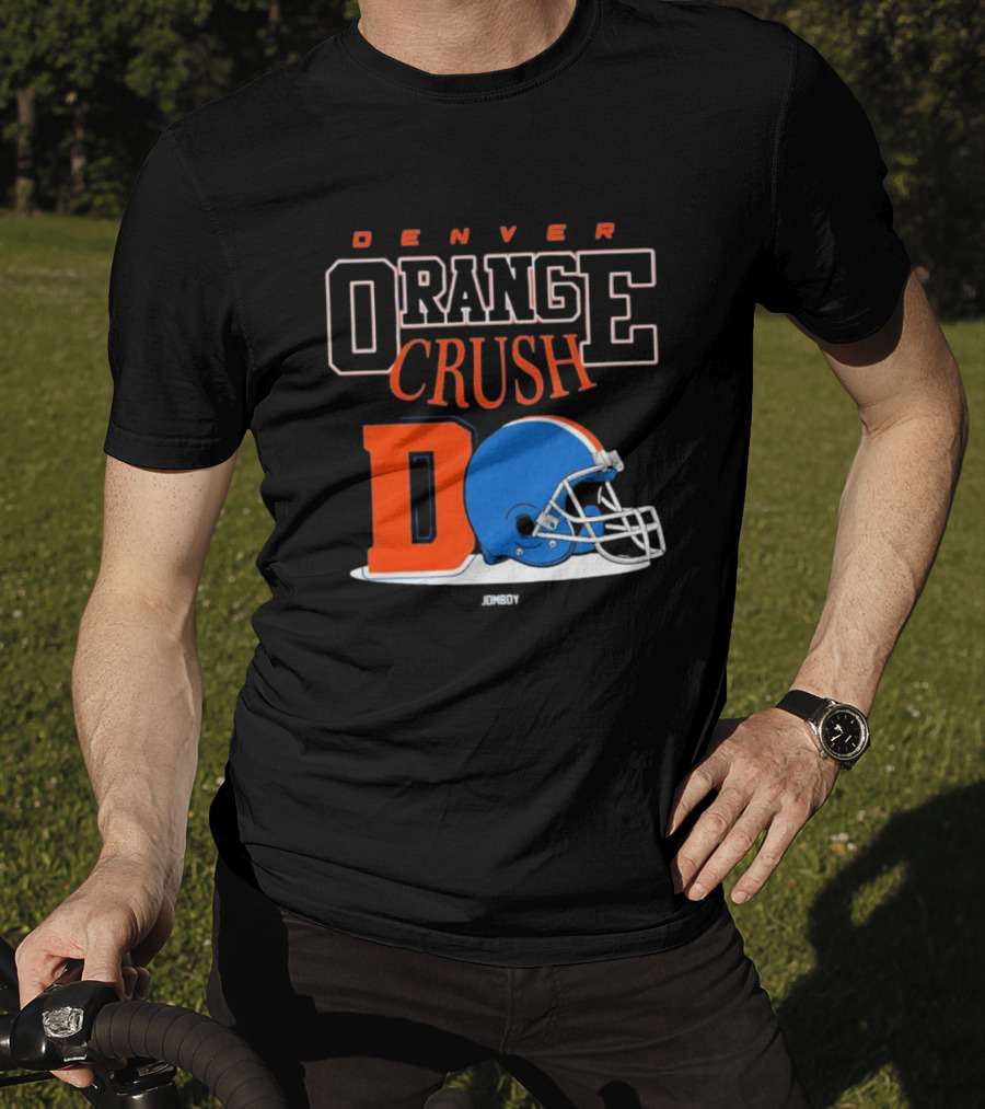 Denver Broncos Orange Crush Retro Helmet Logo D Jomboy T-Shirt