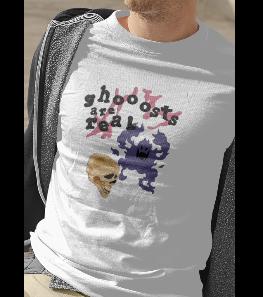 Ghoooosts Are Real Skull Purple And Pink T-Shirt