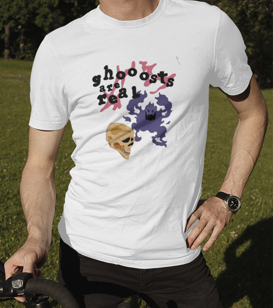 Ghoooosts Are Real Skull Purple And Pink T-Shirt