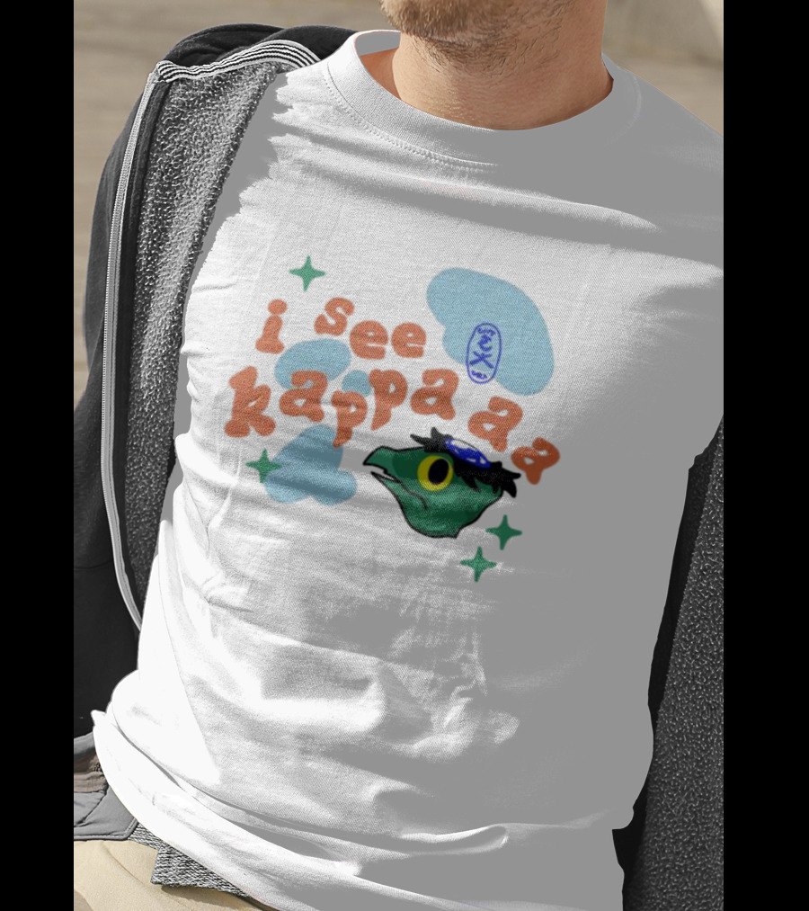 I See Kappaaa Cloud And Kappa Illustration Floating Elements T-Shirt