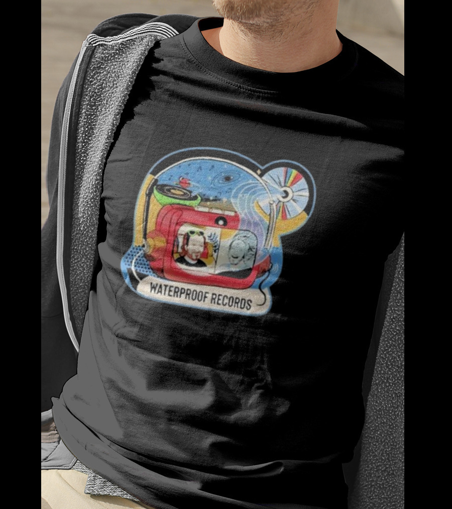 Waterproof Records Cosmic Vinyl And TV Adventure T-Shirt