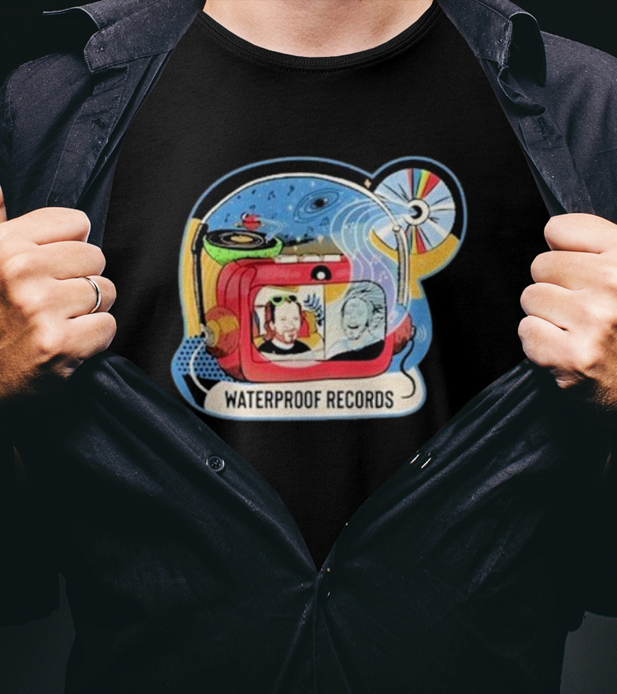 Waterproof Records Cosmic Vinyl And TV Adventure T-Shirt