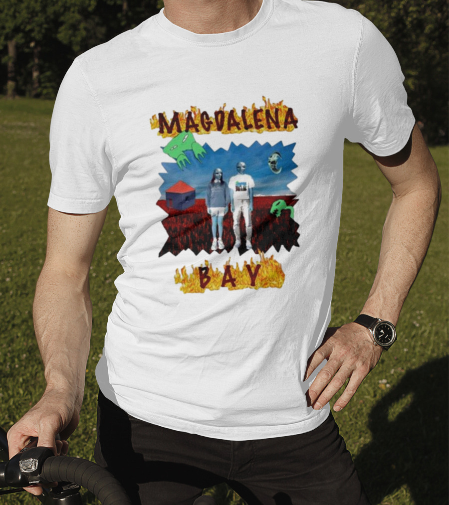 Magdalena Bay Mercurialworld Surreal Landscape With Alien Figures T-Shirt