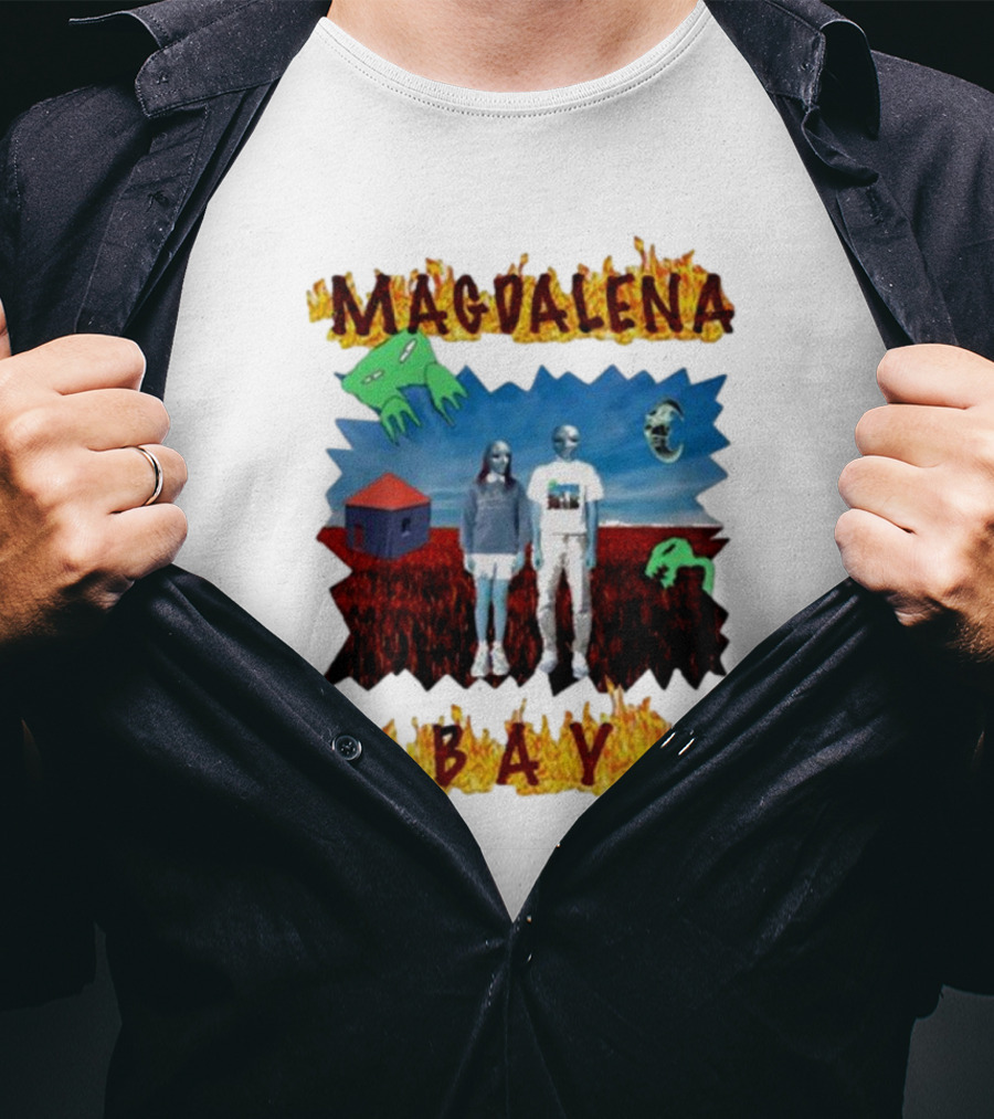 Magdalena Bay Mercurialworld Surreal Landscape With Alien Figures T-Shirt