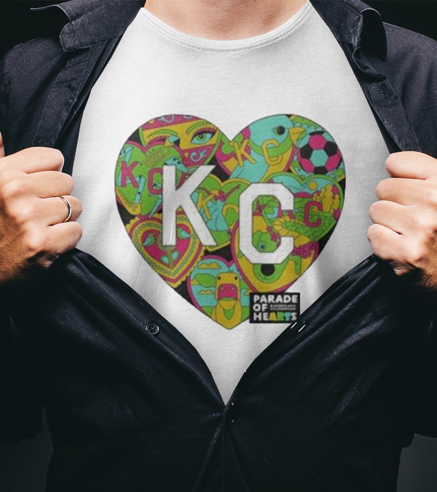 KC Heart Parade Of Hearts Multicolor T-Shirt