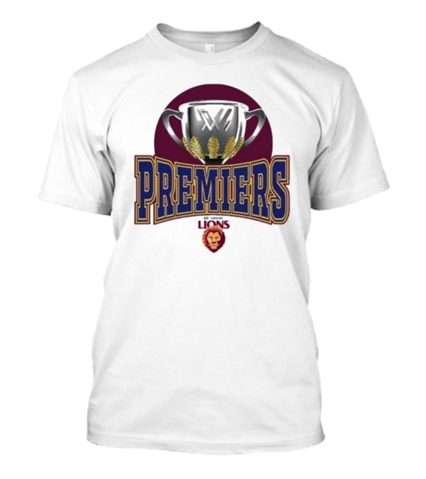 Premiers AFLW Brisbane Lions Champion Trophy T-Shirt