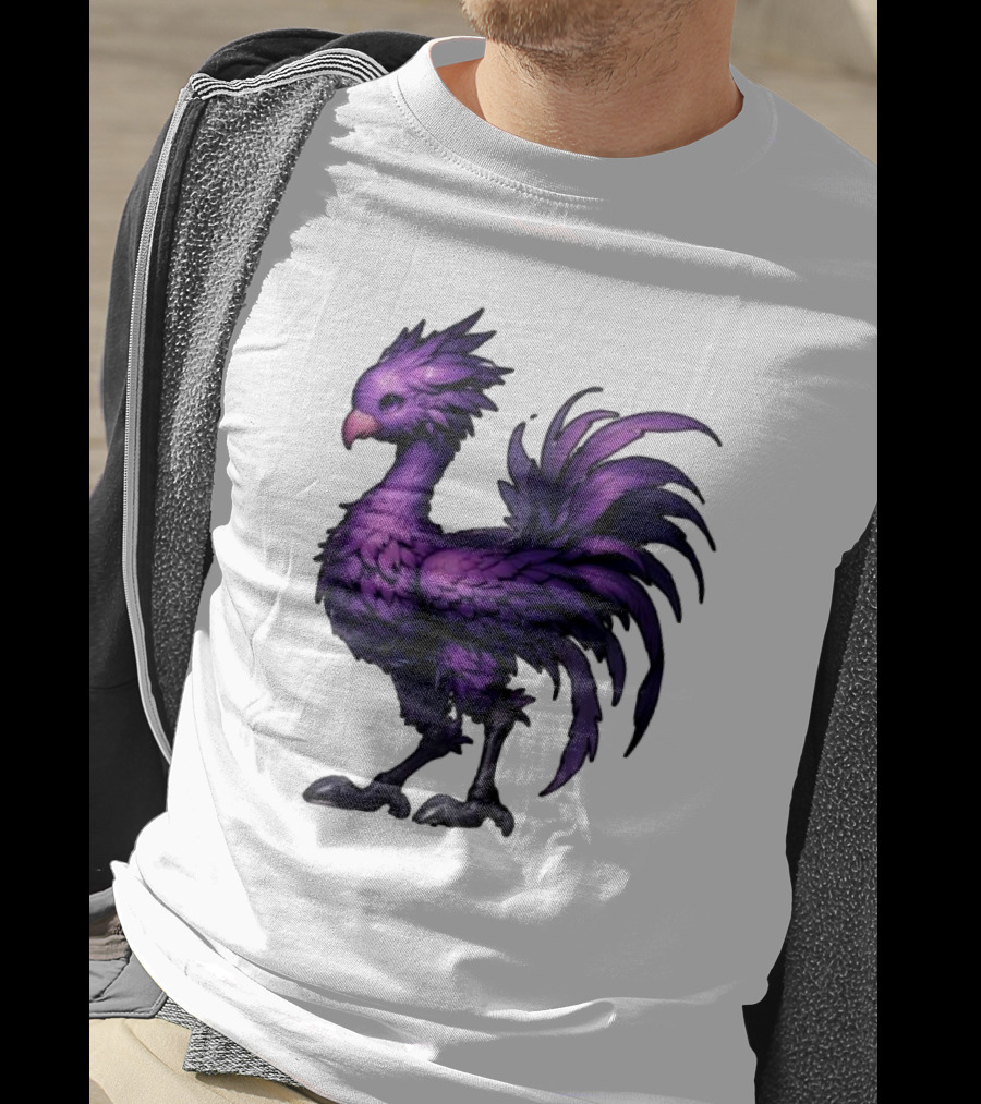 Purple Chocobo Fantasy Creature Mythical Bird Iconic Character T-Shirt