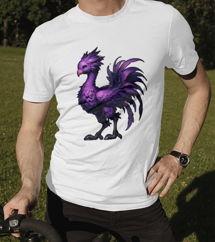 Purple Chocobo Fantasy Creature Mythical Bird Iconic Character T-Shirt