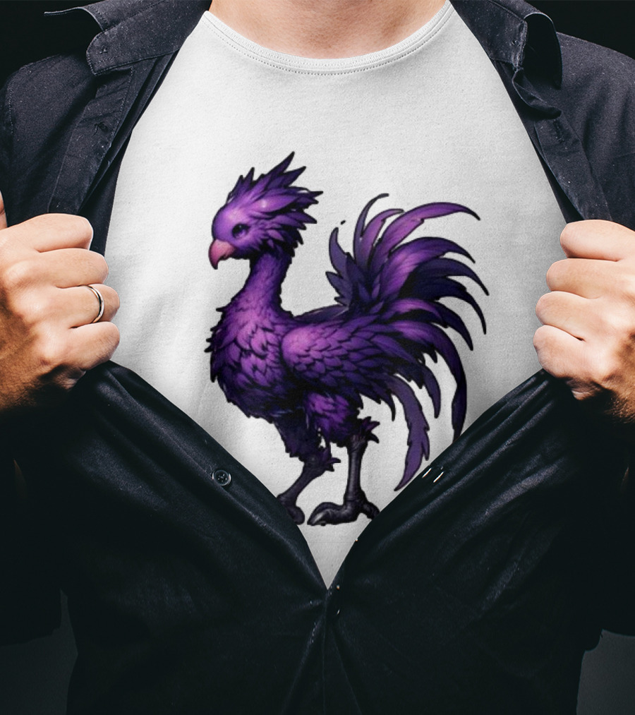 Purple Chocobo Fantasy Creature Mythical Bird Iconic Character T-Shirt