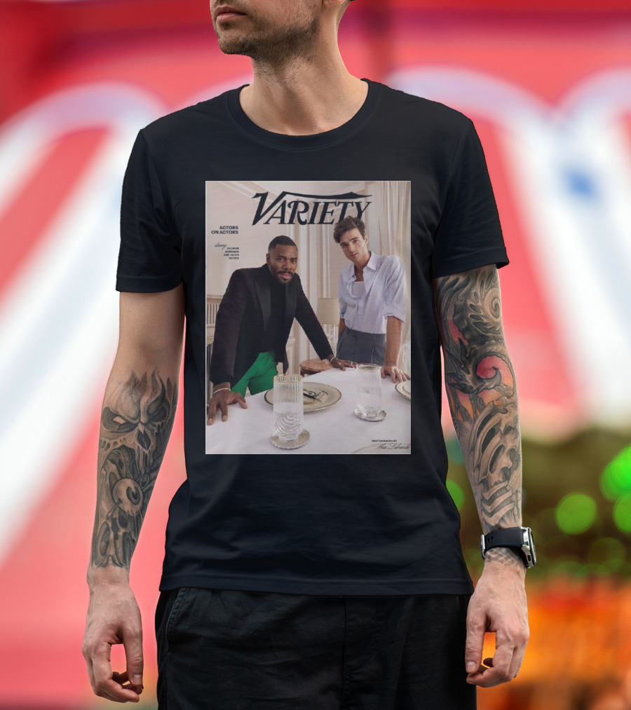 Variety Magazine Cover Featuring Colman Domingo and Jacob Elordi for Actors on Actors Series T-Shirt