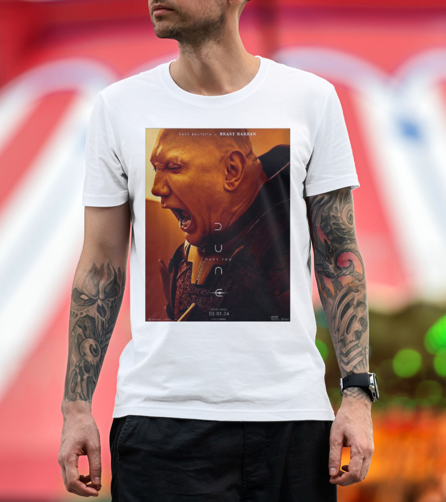 Dave Bautista as Beast Rabban in Dune Part Two 03.01.24 T-Shirt