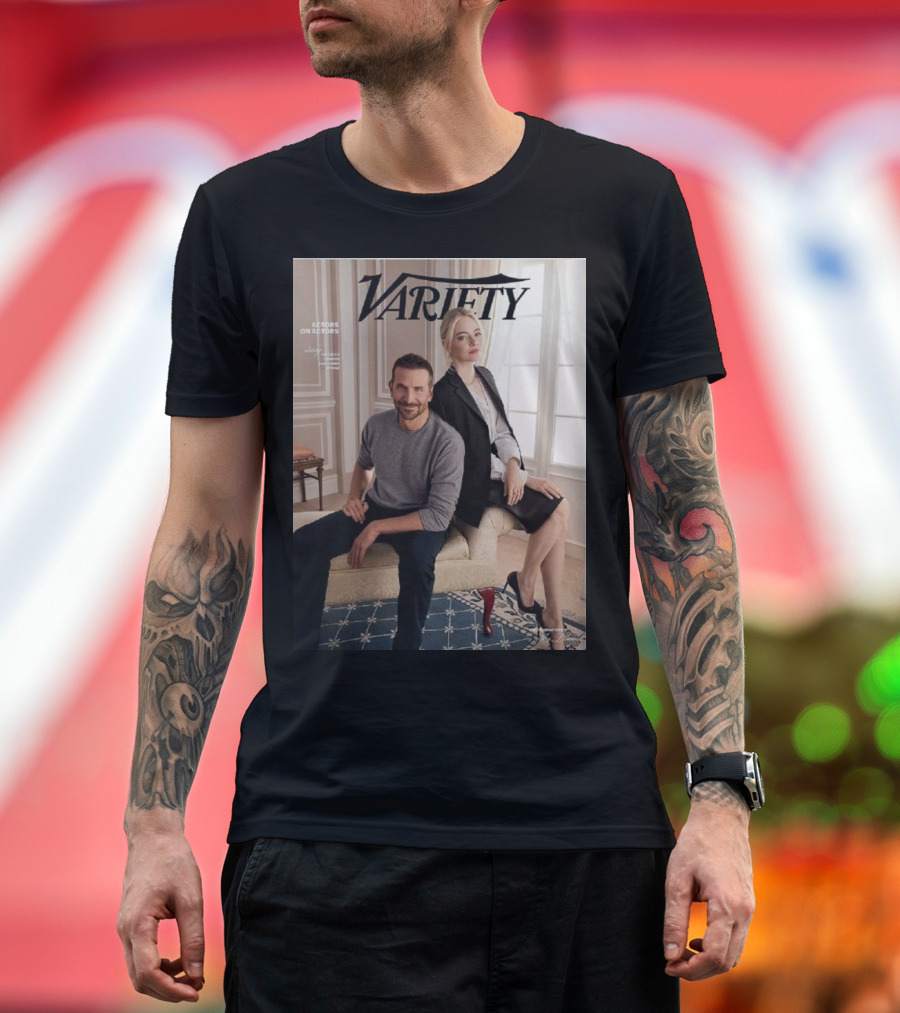 Variety Actors on Actors Emma Stone Bradley Cooper T-Shirt