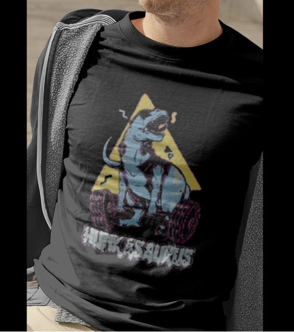 Hunkasaurus Dinosaur Weightlifting Icon Fitness Motivation T-Shirt