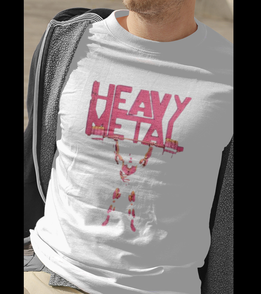 Heavy Metal Overhead Press Lifting Barbell T-Shirt