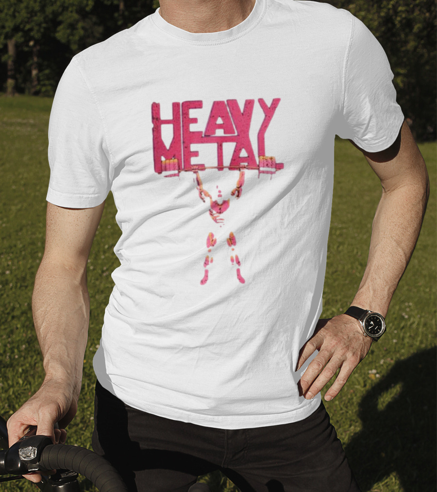 Heavy Metal Overhead Press Lifting Barbell T-Shirt