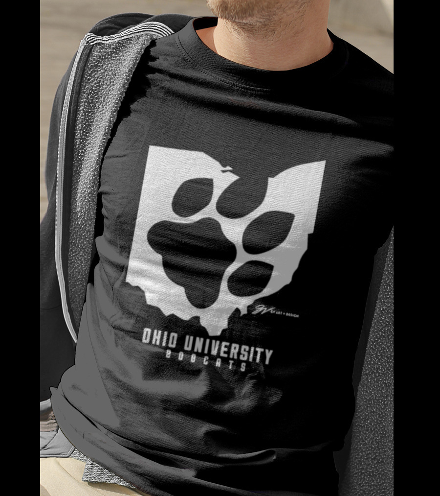 Ohio University Bobcats Paw Prints T-Shirt