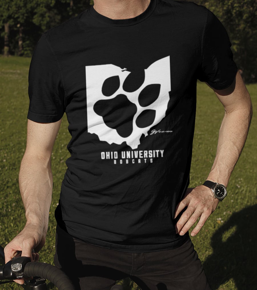 Ohio University Bobcats Paw Prints T-Shirt