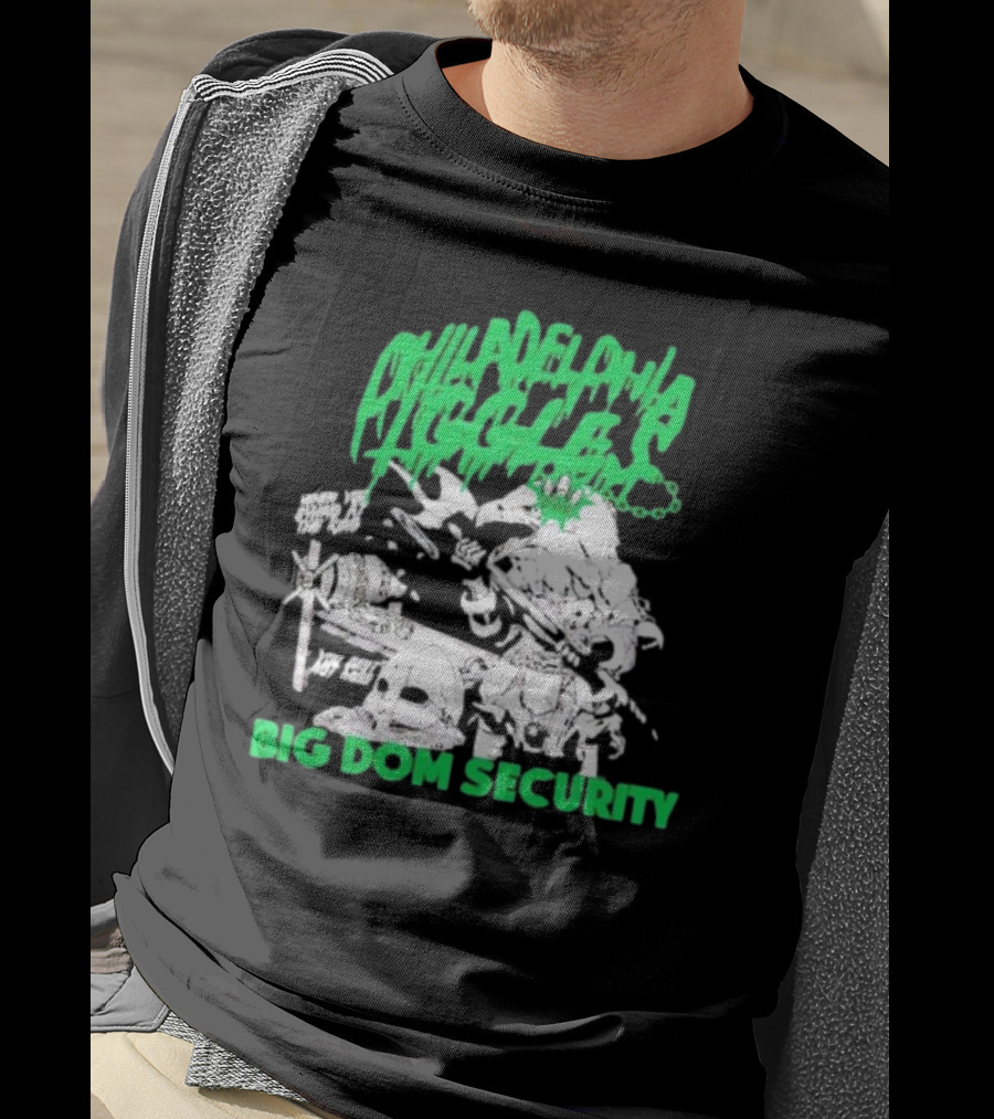 Philadelphia Eagles Big Dom Security Fierce Armored Guard With Spiked Bat T-Shirt