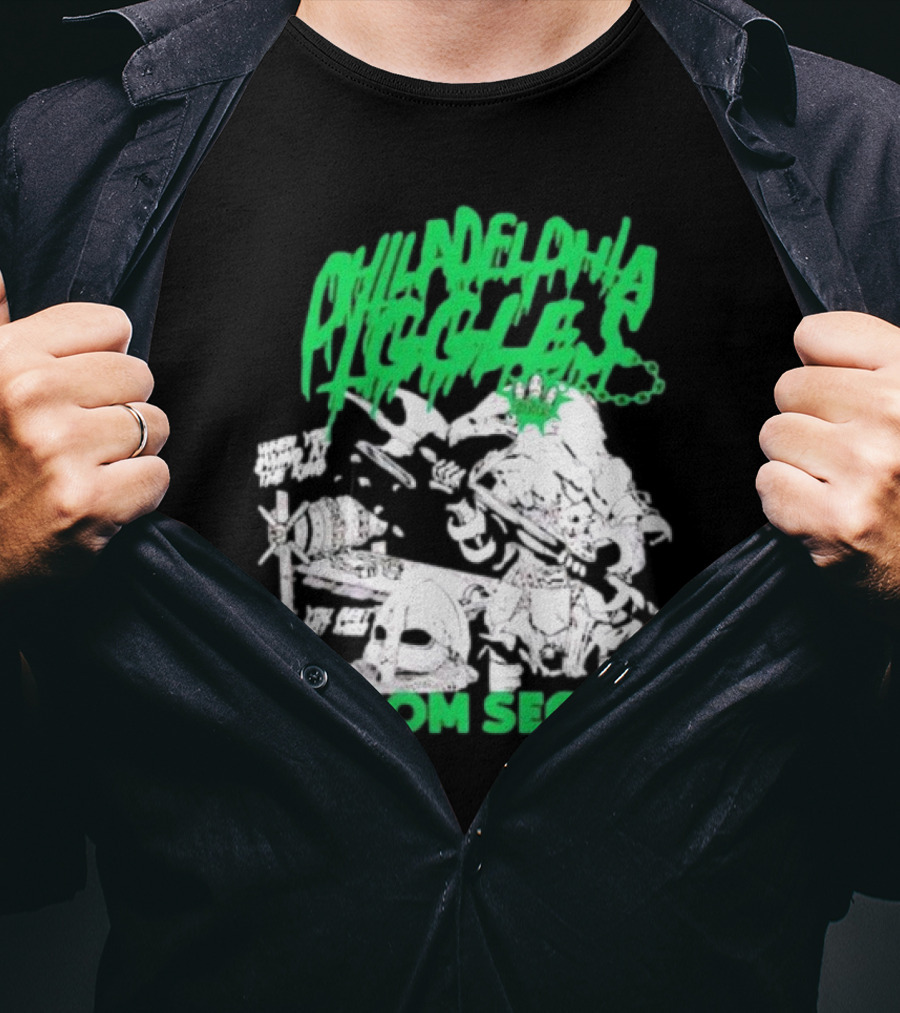 Philadelphia Eagles Big Dom Security Fierce Armored Guard With Spiked Bat T-Shirt