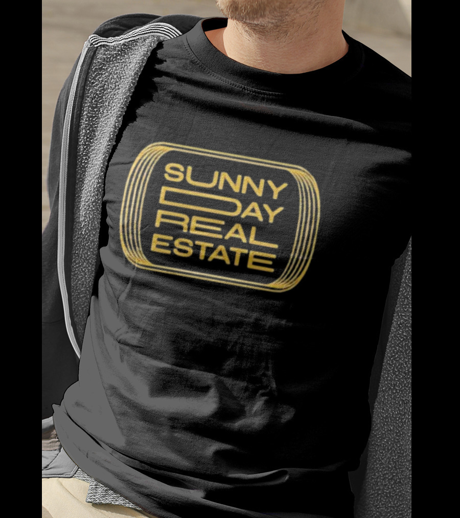 SUNNY DAY REAL ESTATE Yellow Retro Style Oval T-Shirt