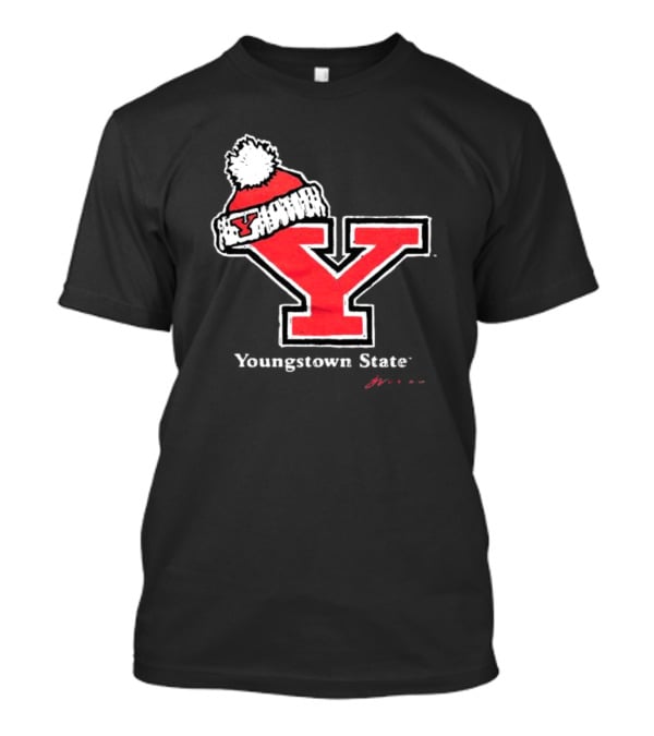 Youngstown State Y Logo With Knit Hat T-Shirt