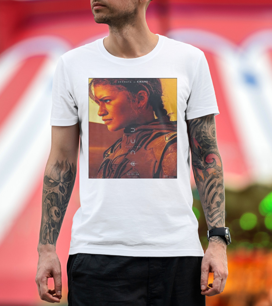 Zendaya as Chani in Dune Part Two Film Release 03.01.24 T-Shirt