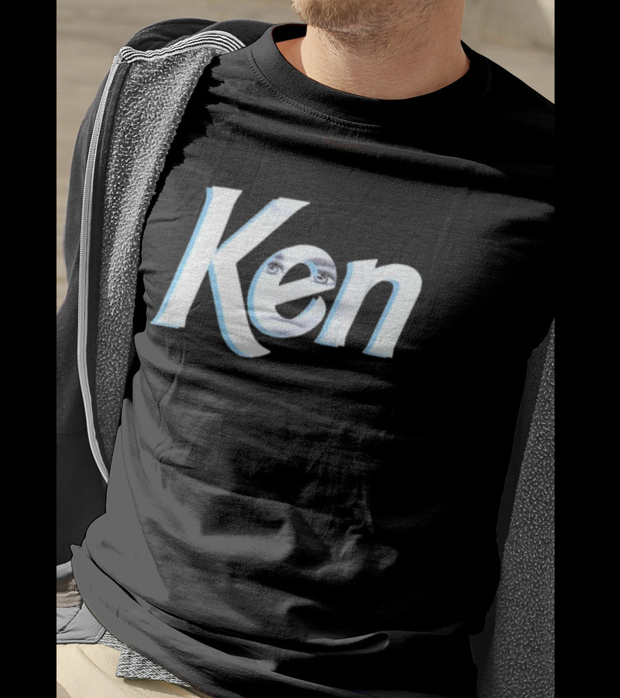 Ken Barbie Face In Text T-Shirt