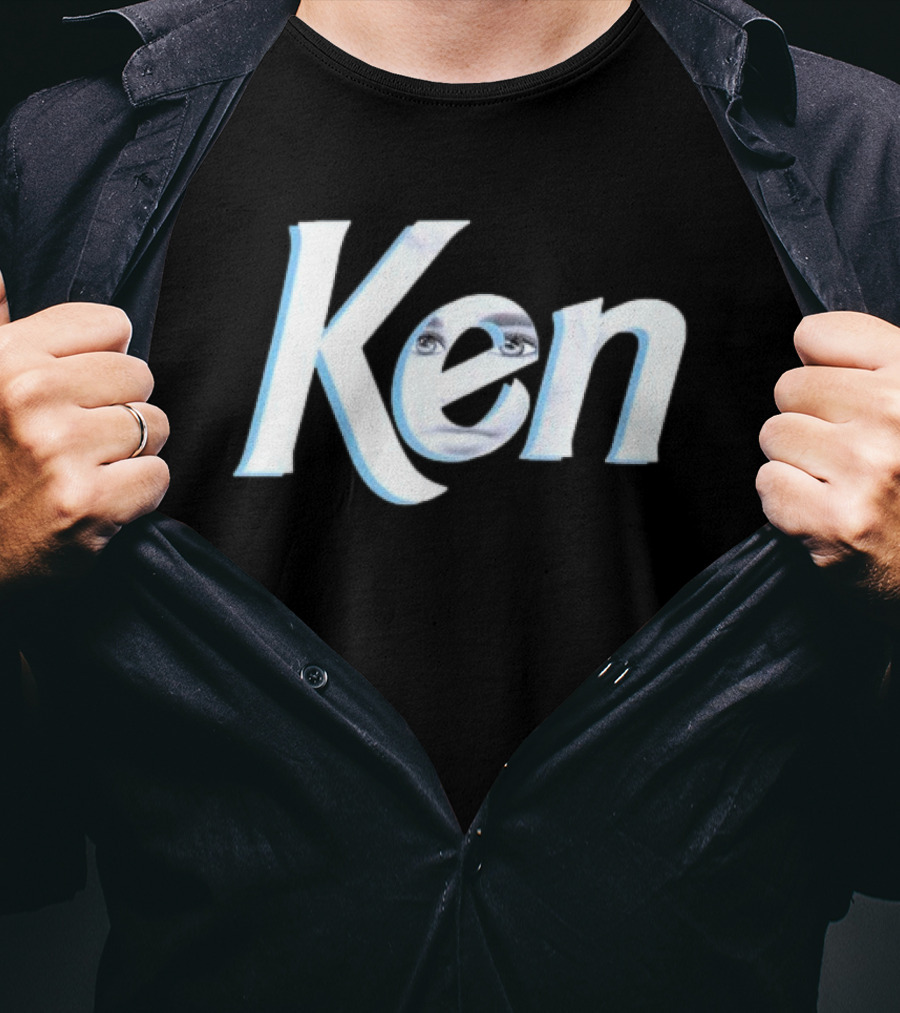 Ken Barbie Face In Text T-Shirt