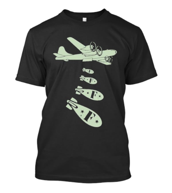 Vintage Bomber Dropping F Bombs Airplane T-Shirt