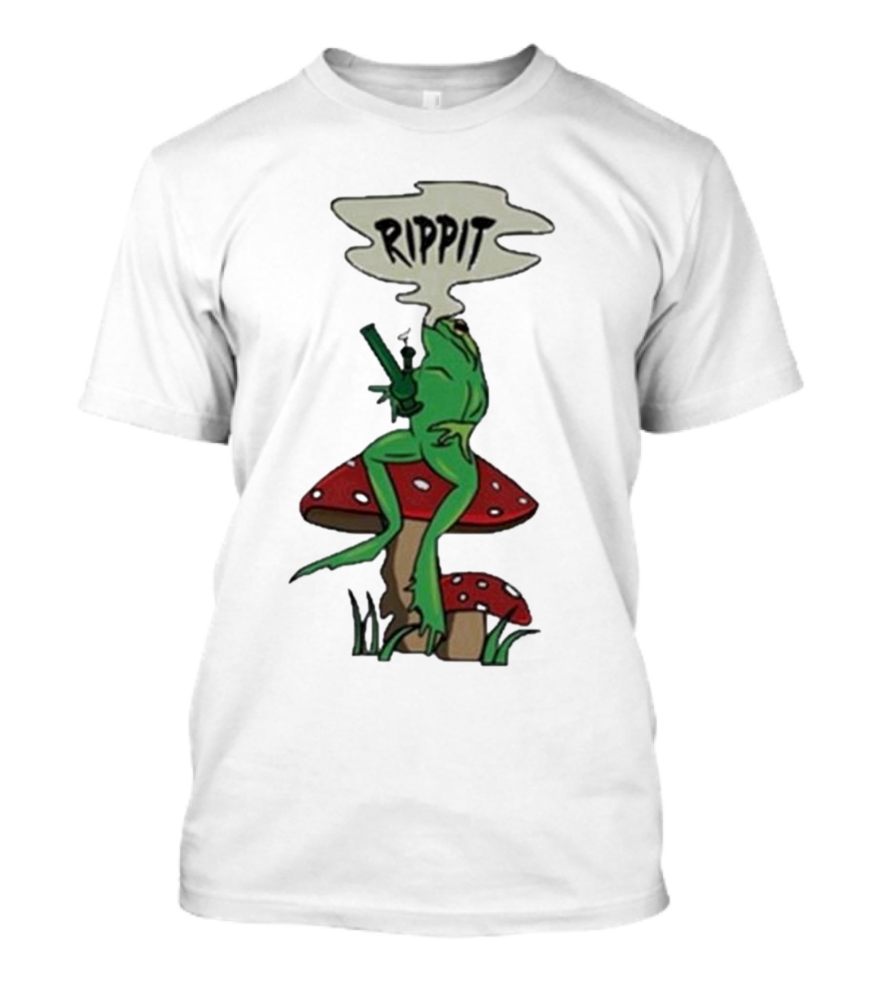 Fourtwenty Rippit Frog Smoking On Mushroom T-Shirt