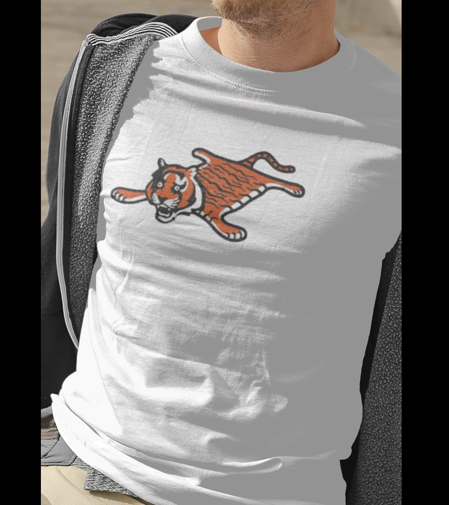 Cincinnati Bengals Funny Flat Mascot Tiger T-Shirt
