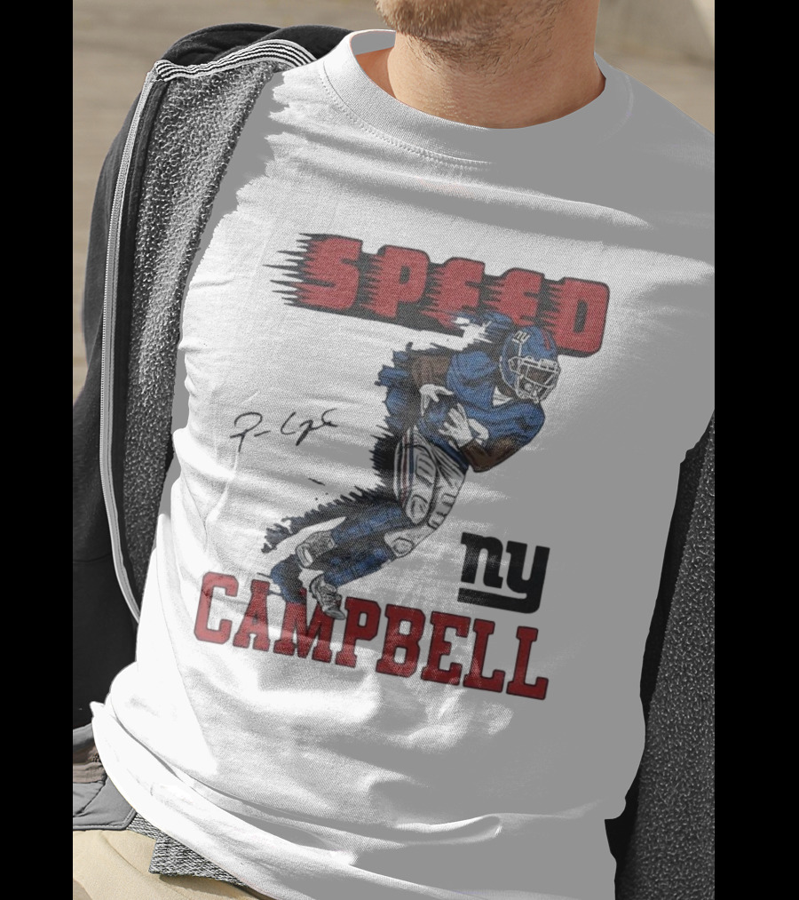 Giants Speed Campbell Signature NY Football T-Shirt