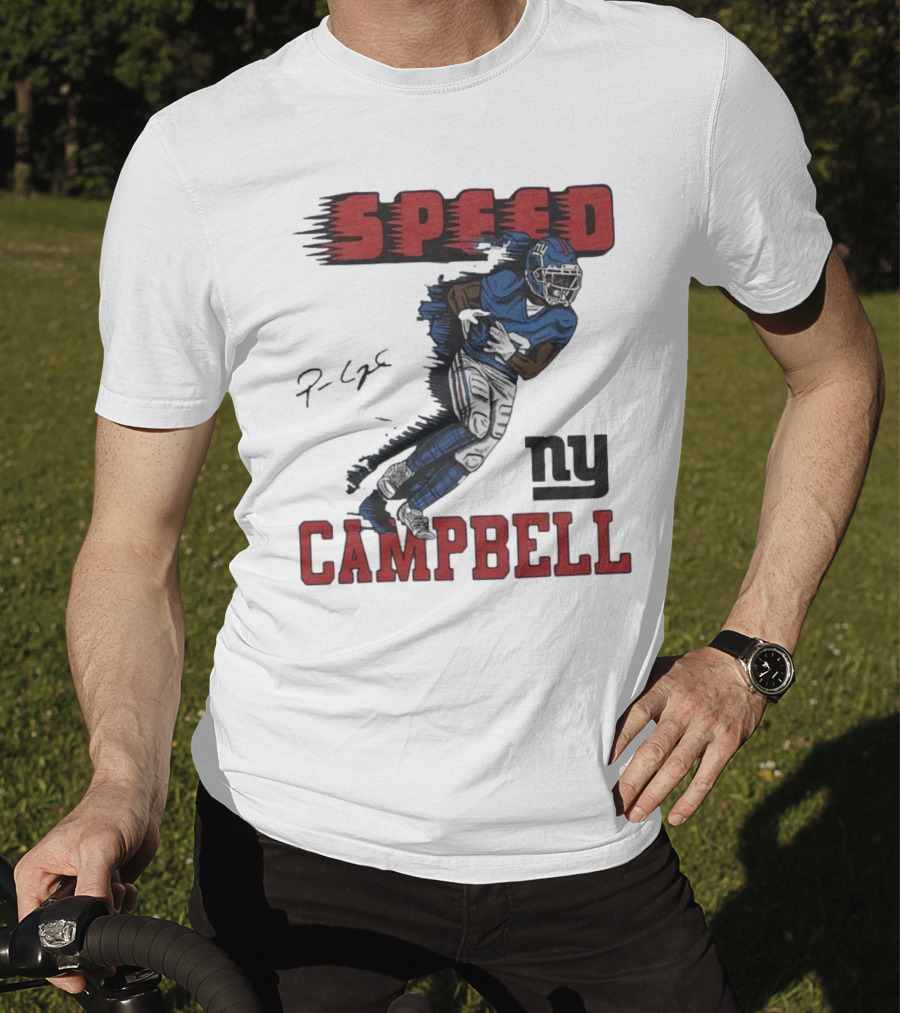Giants Speed Campbell Signature NY Football T-Shirt
