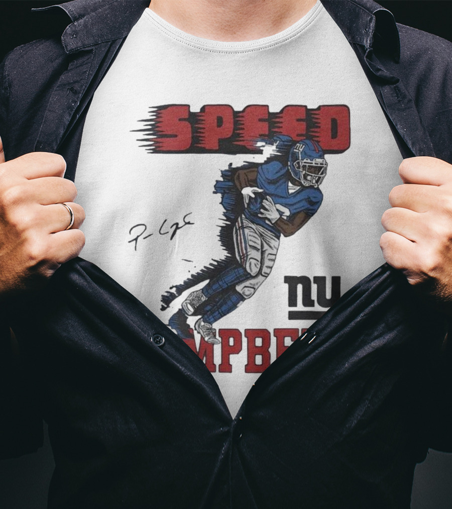 Giants Speed Campbell Signature NY Football T-Shirt