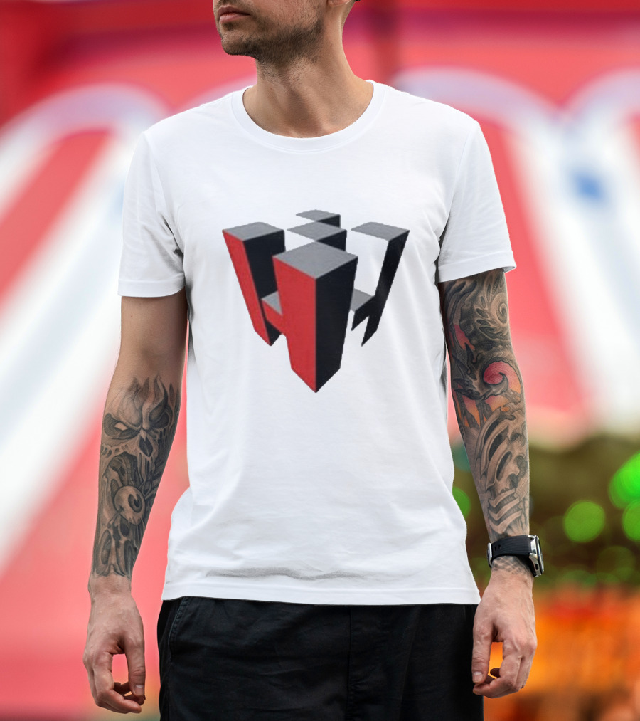 Hoonigan Big Block Red Black 3D Checkerboard T-Shirt