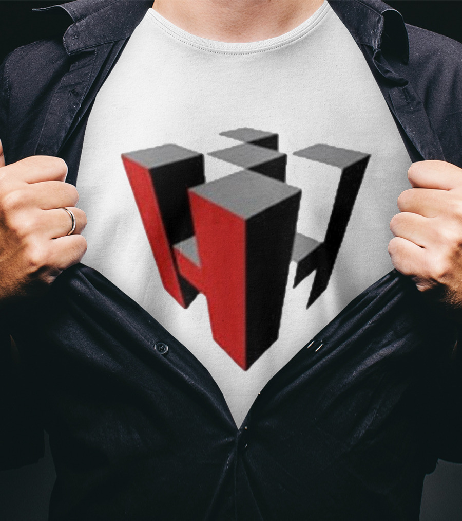 Hoonigan Big Block Red Black 3D Checkerboard T-Shirt