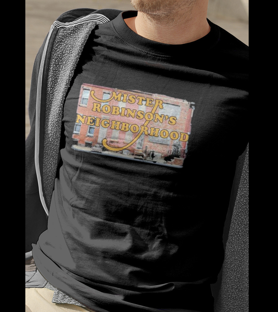 Mister Robinson's Neighborhood Urban Background Image T-Shirt