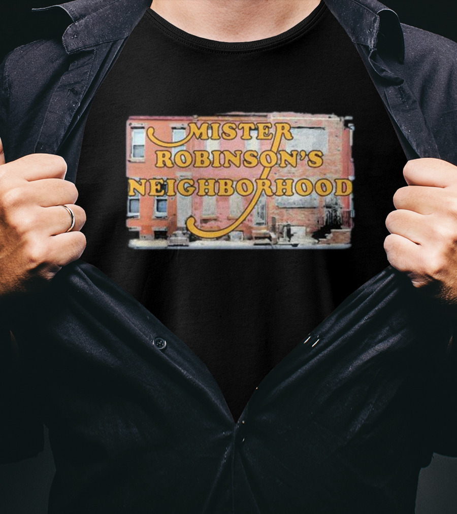 Mister Robinson's Neighborhood Urban Background Image T-Shirt