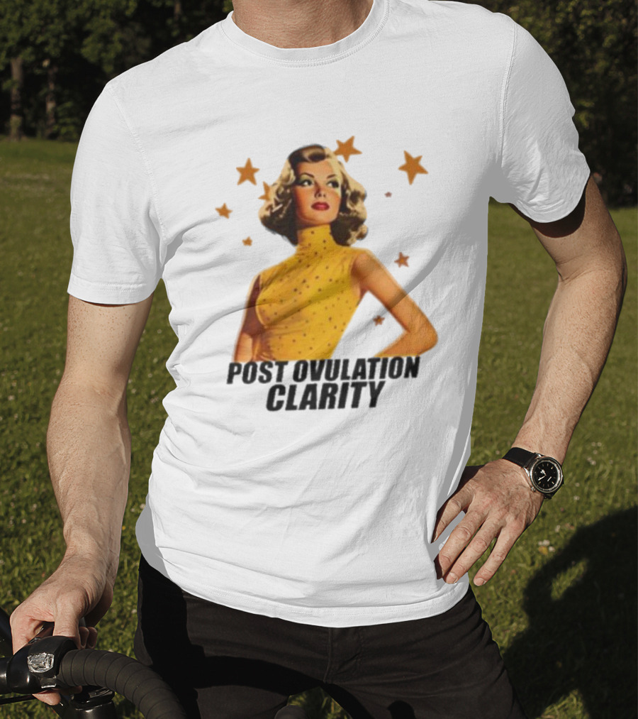 Retro Starburst Woman With Post Ovulation Clarity T-Shirt
