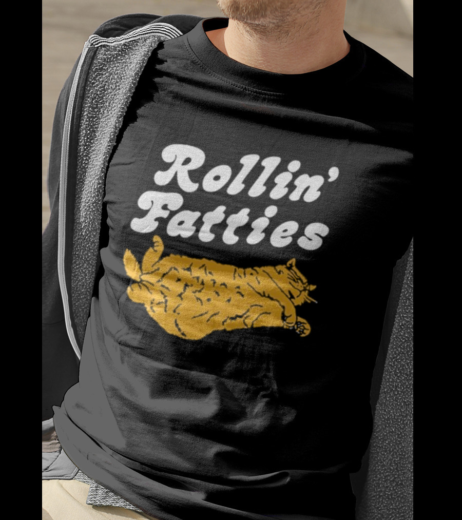 Rollin' Fatties Cat Comical Feline T-Shirt